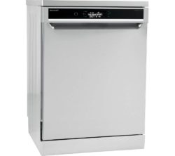 SHARP  QW-GT45F444I Full-size Dishwasher - Stainless Steel